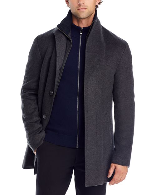 

Кашемировое автомобильное пальто стандартного кроя The Men's Store at Bloomingdale's, цвет Gray