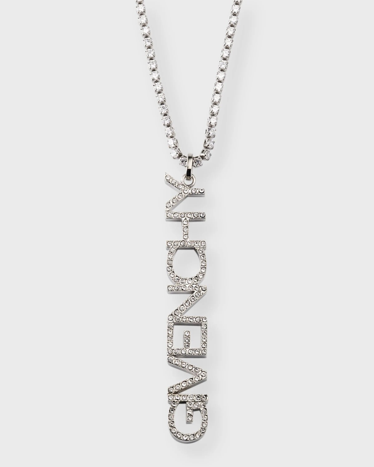 

Мужское ожерелье с подвеской в ​​виде кристаллов с логотипом и надписью Givenchy, цвет 040 Silvery