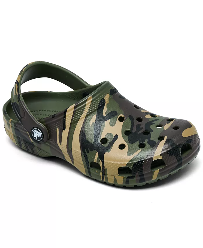 

Классические детские сабо с камуфляжным принтом от Finish Line Crocs, зеленый