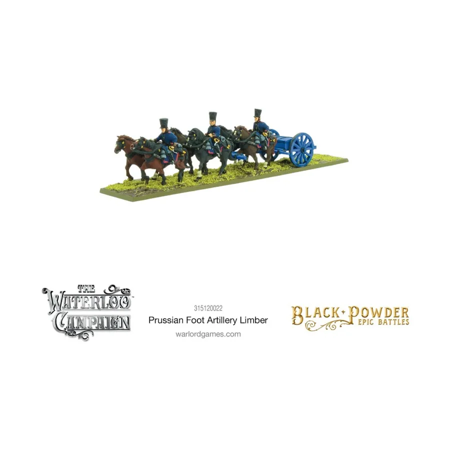 

Прусский пеший артиллерийский передок, Black Powder - Epic Battles - The Waterloo Campaign (15mm)