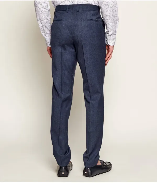 Шерстяные брюки H-Genius-253 slim fit Boss, темно-синий — фото 4
