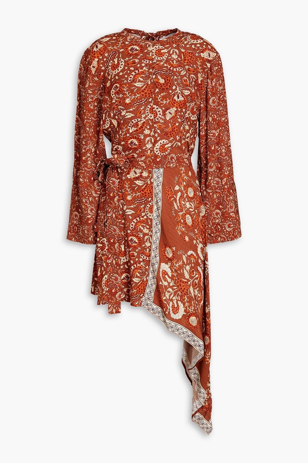 

Платье Dansy из крепдешина с вырезом и цветочным принтом ANTIK BATIK, загар