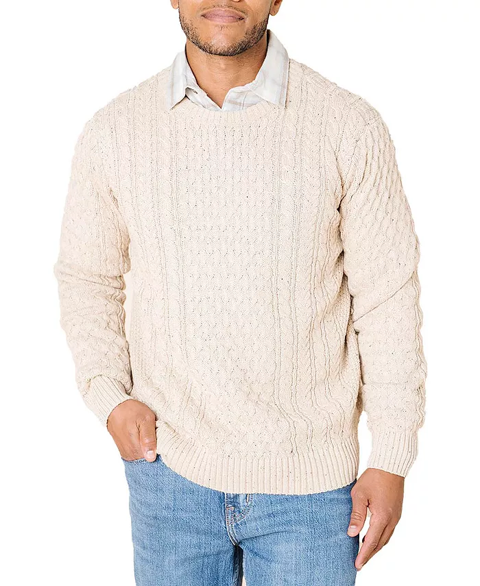 

Мужской свитер рыбака из органического хлопка Hope & Henry, белый