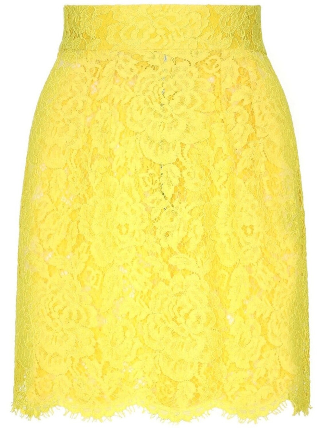 

Dolce & Gabbana кружевная юбка мини, желтый
