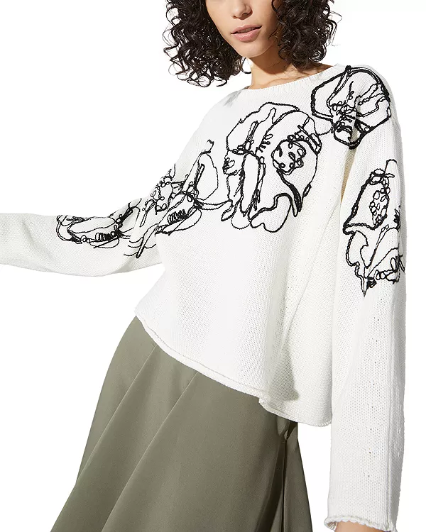 

Свитер с вырезом-лодочкой Max&Co., белый