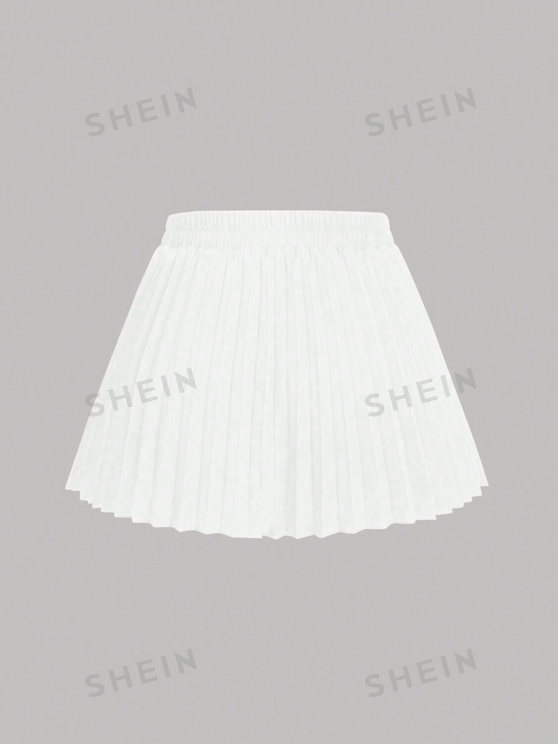 

Privé Повседневные однотонные шорты больших размеров со складками Shein, белый