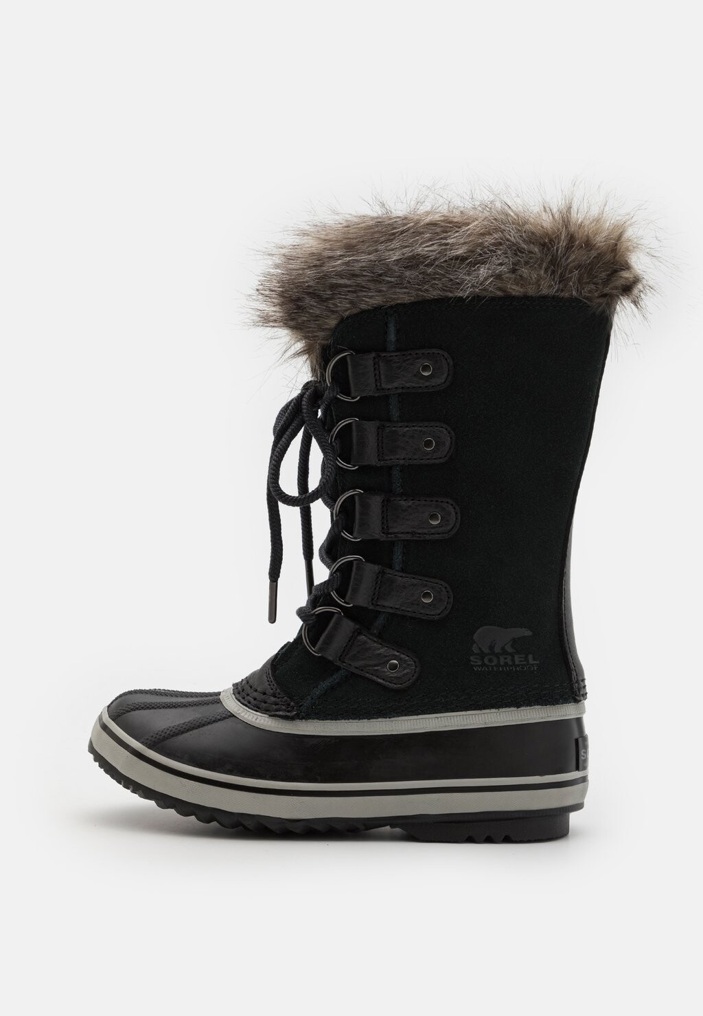 Зимние сапоги женские Sorel JOAN OF ARCTIC WP с меховой опушкой, черный — фото 4
