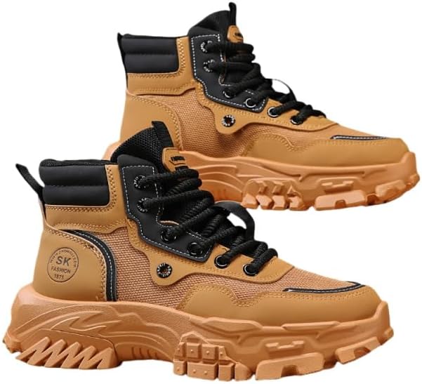 

Высокие походные ботинки Hhhchpm, шнуровка, прочные кроссовки для активного отдыха на природе - мужская модная обувь, хаки