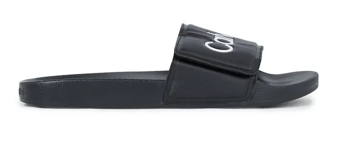

Мюли для купания Calvin Klein "POOL SLIDE ADJ", летняя обувь, горки для бассейна, тапочки, с надписью-логотипом, черный