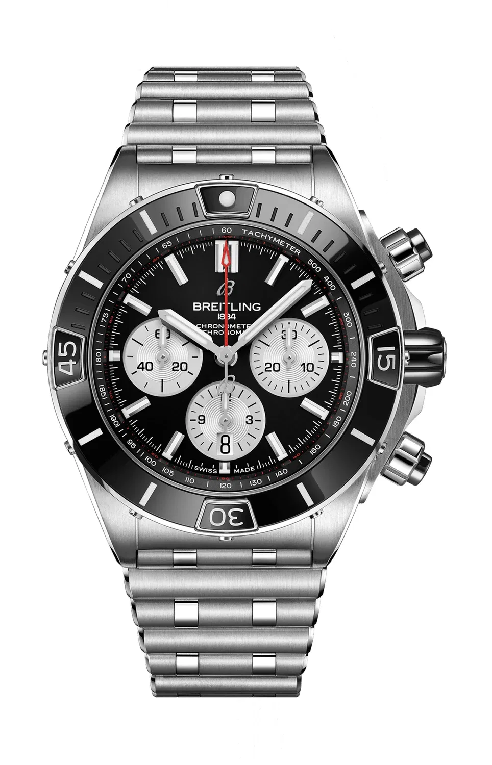 СУПЕР ХРОНОМАТ B01 44 - AB0136251B1A1 BREITLING, серебряный