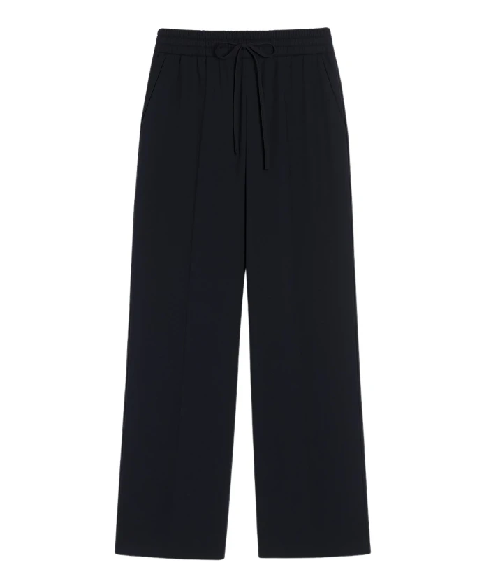 

Синие шерстяные брюки с широкими штанинами Liviana Conti, синий