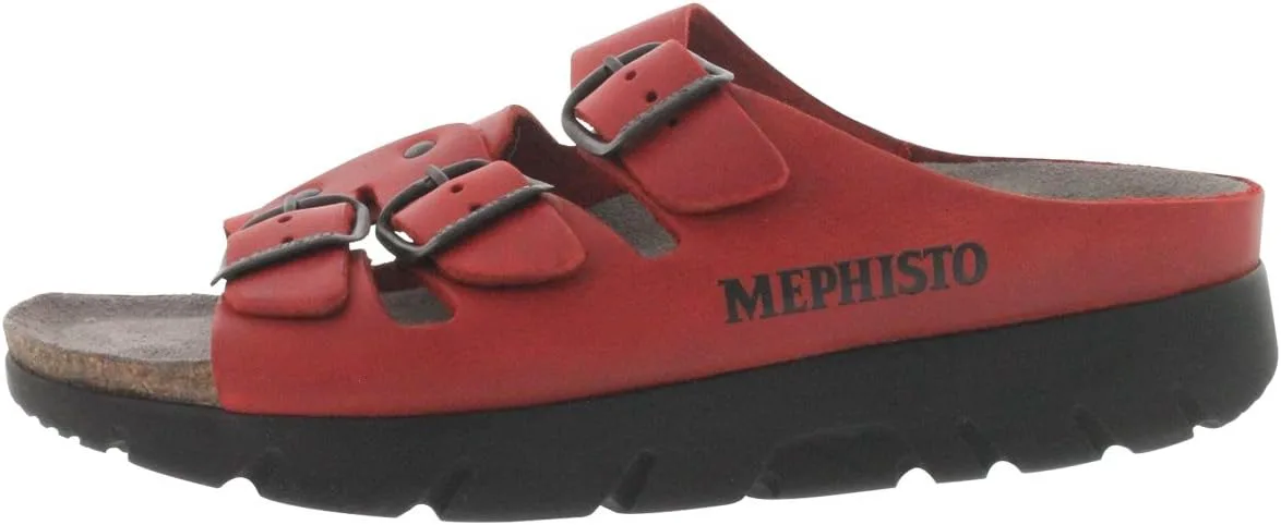 

Мужские сандалии Mephisto Zach из кожи теленка цвета загара, красный