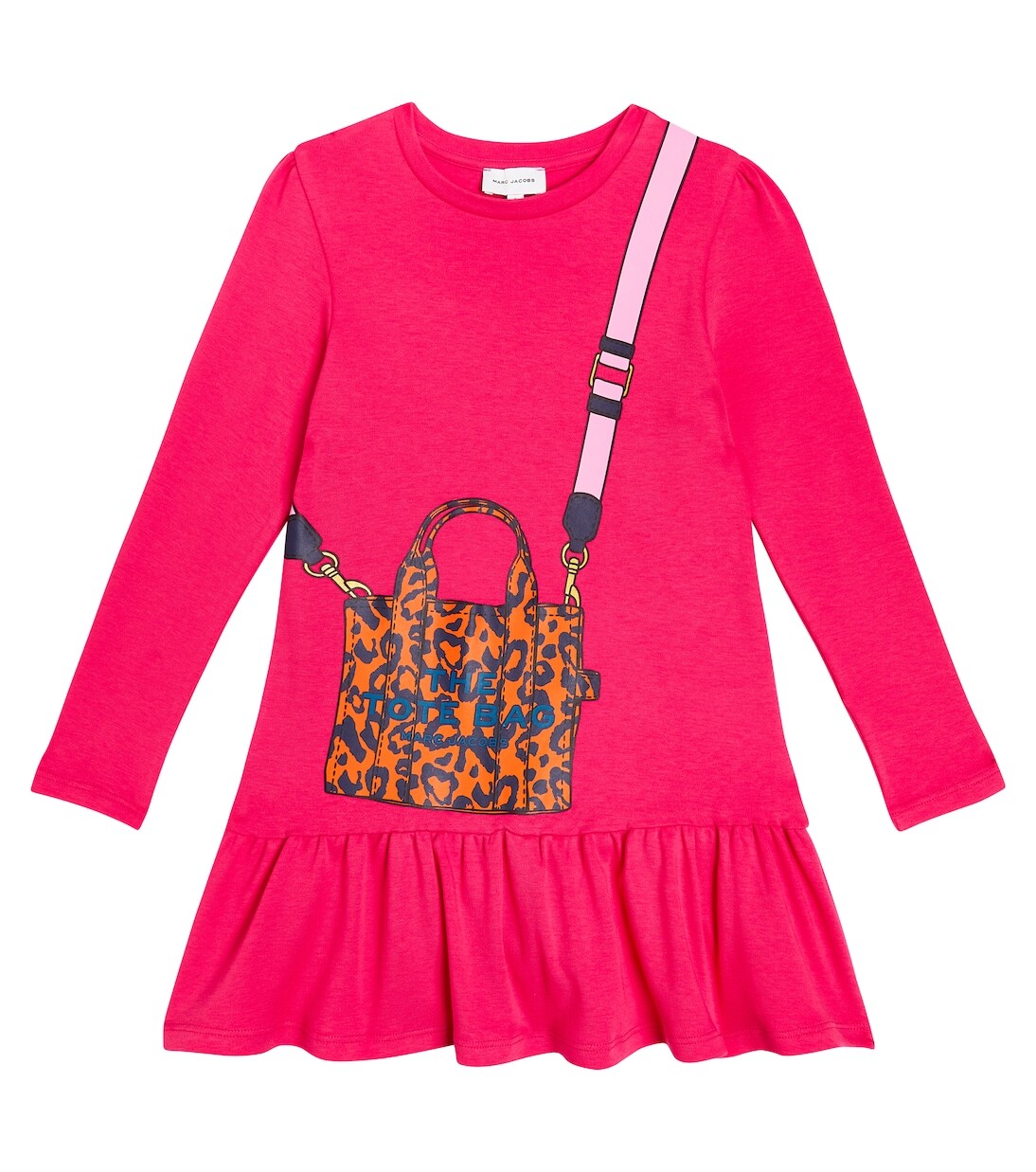 

Платье из хлопкового джерси с принтом Marc Jacobs Kids, розовый