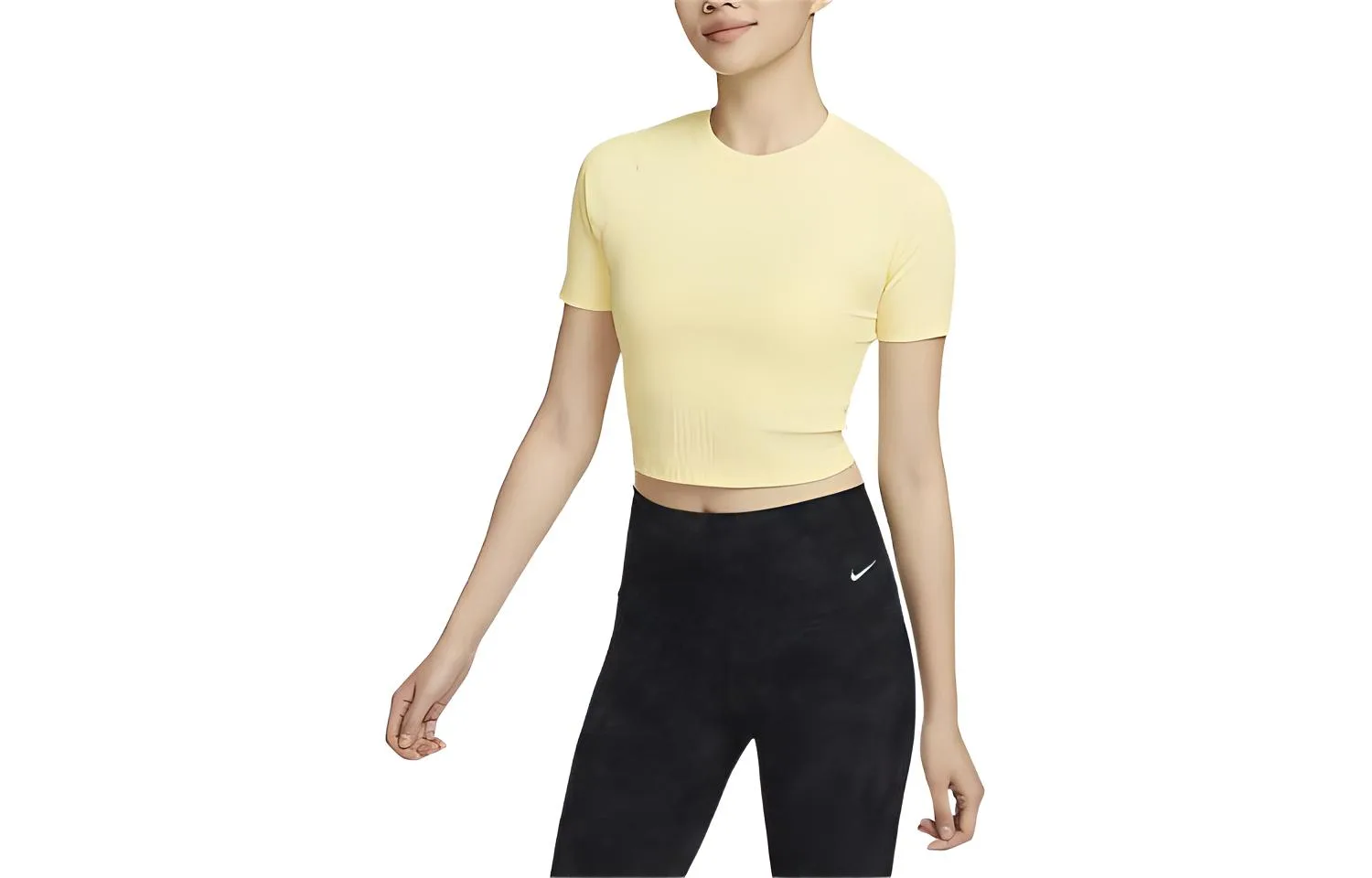 Nike Футболка женская мягкого желтого цвета