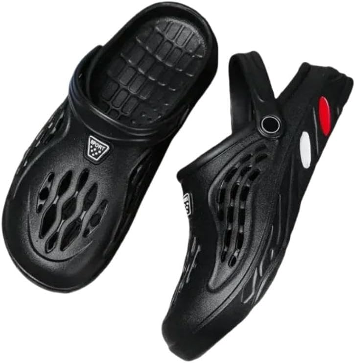 

Тапочки большого размера, мужские сабо, домашние тапочки из ЭВА, садовая обувь и пляжные сандалии для мужчин и женщин Dmmwcx, черный