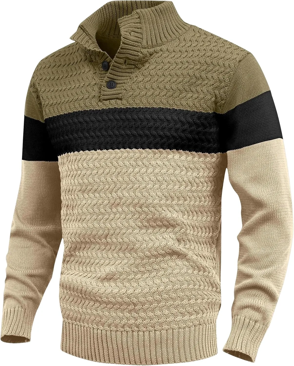 

Мужской зимний пуловер с воротником-стойкой легкий вязаный свитер хенли