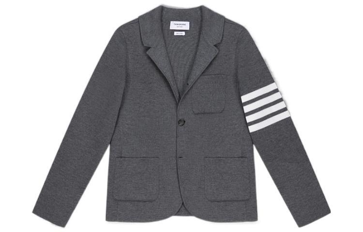 

Вязаный блейзер с 4 планками THOM BROWNE, Medium Gray