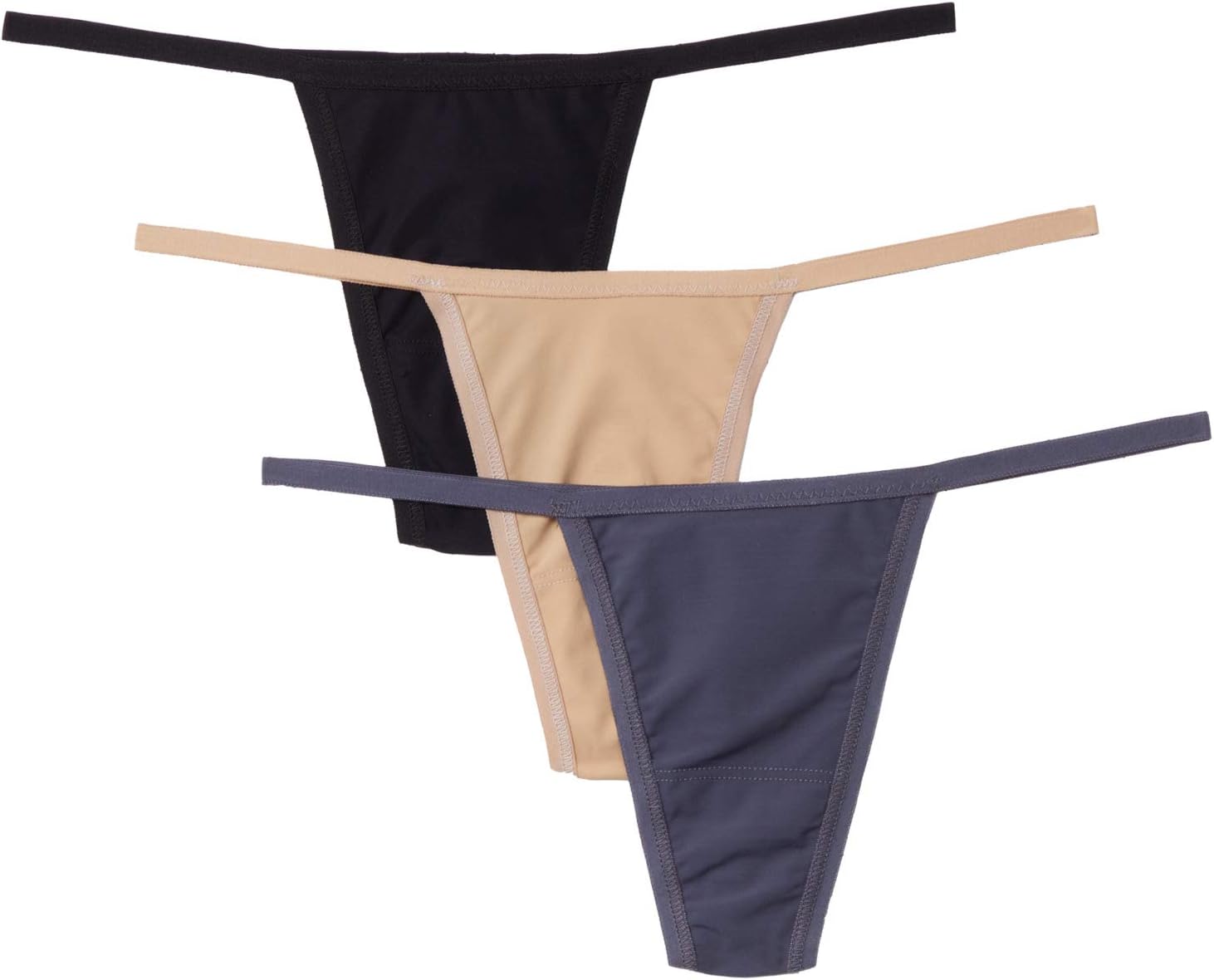 

Женские стринги BreatheSoft, 3 шт. Hanky Panky, Black/Taupe/Granite