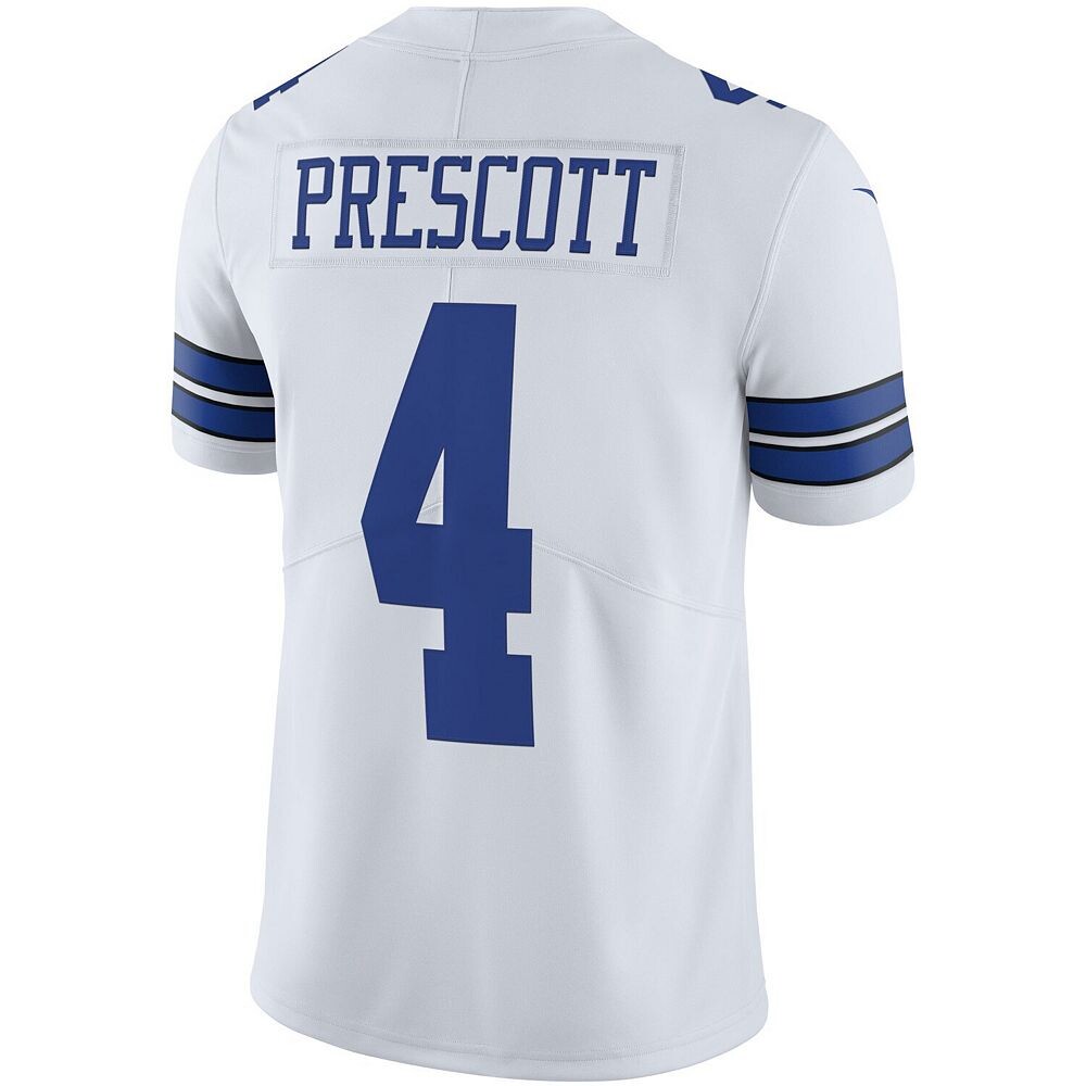 Мужская белая джерси Nike Dak Prescott Dallas Cowboys Vapor Limited Player, цвет Cow White — фото 4