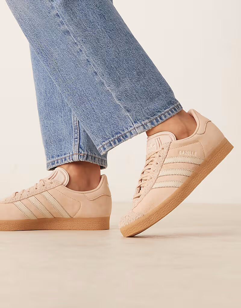 Кроссовки Adidas Originals Gazelle Indoor в румянах и кремовых тонах