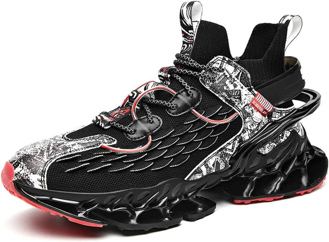 

Мужские модные кроссовки GSIGUL с лезвием, противоскользящие, для бега, тенниса и повседневной носки, черный