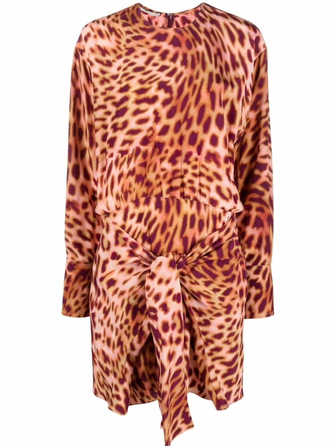 

Stella McCartney платье мини с анималистичным принтом, розовый