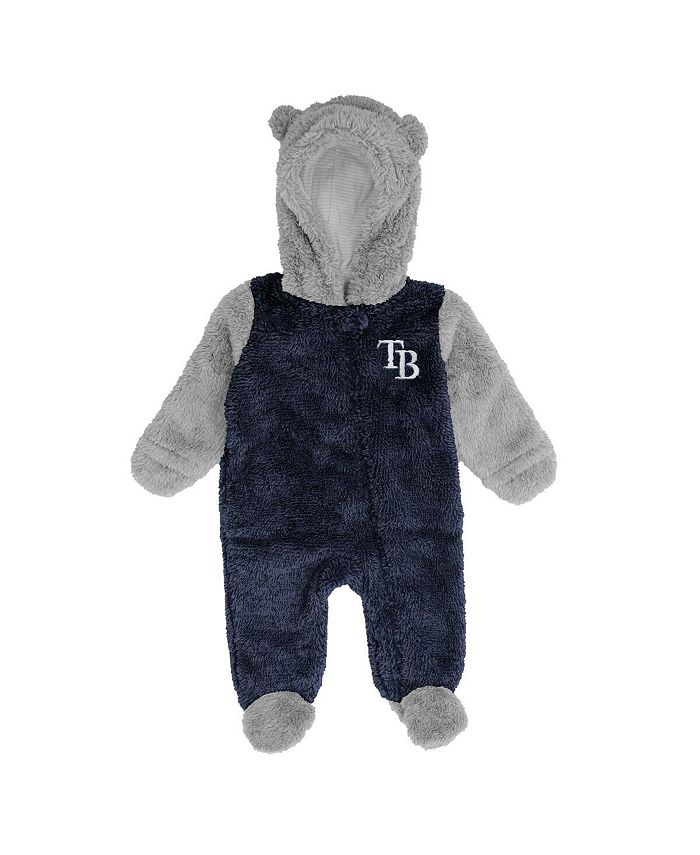 

Комбинезон для новорожденных Tampa Bay Rays Game Nap Teddyфлисовый с молнией во всю длину Outerstuff, синий