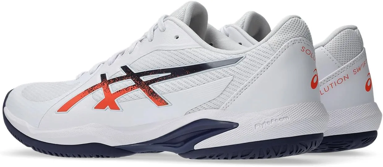 Мужские кроссовки ASICS Solution Swift FF 2, белый/оранжевый — фото 2