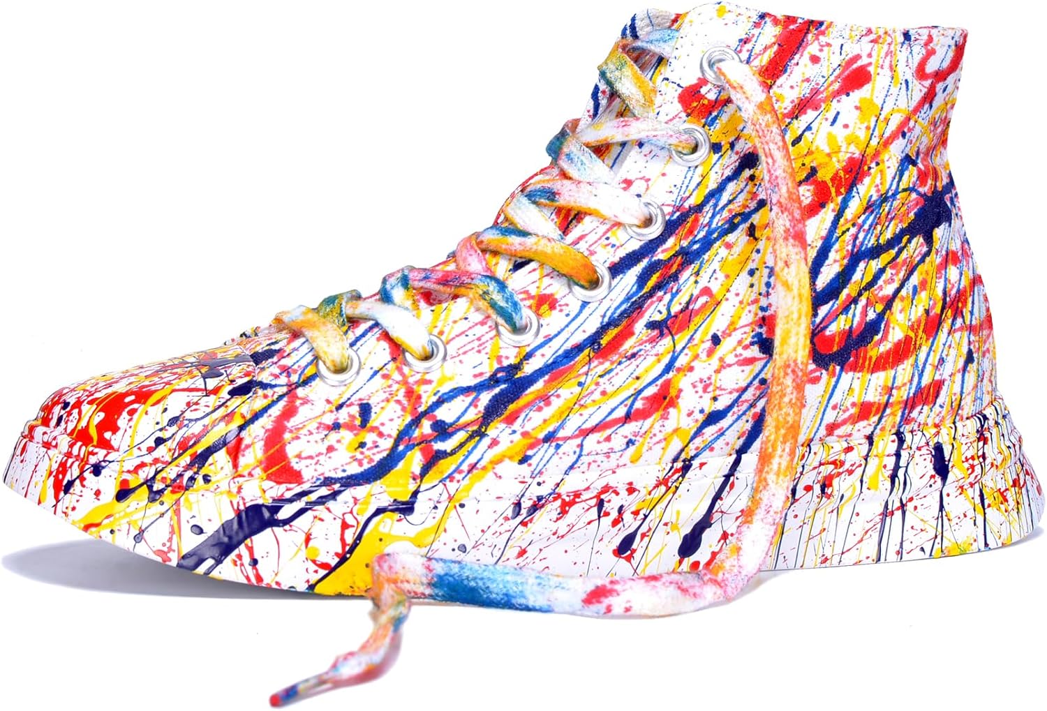 

Мужские высокие кеды GXZUORUI из канваса, женские кроссовки с ручной росписью в стиле граффити, уникальный цветной дизайн с брызгами чернил, повседневная обувь, Colorful Graffiti
