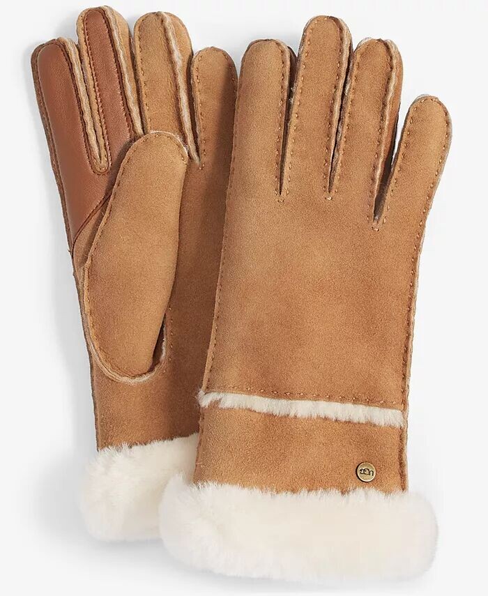 

Прошитые тонкие технические перчатки UGG, коричневый