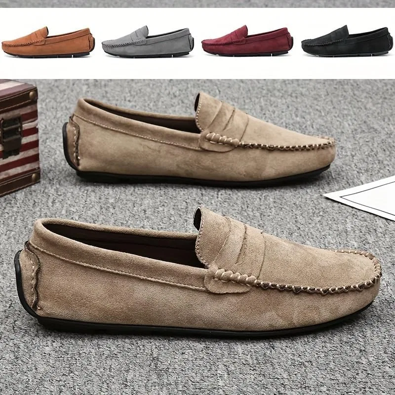Мужские лоферы Soft Breathable Non-Slip Khaki Clolinde — фото 4