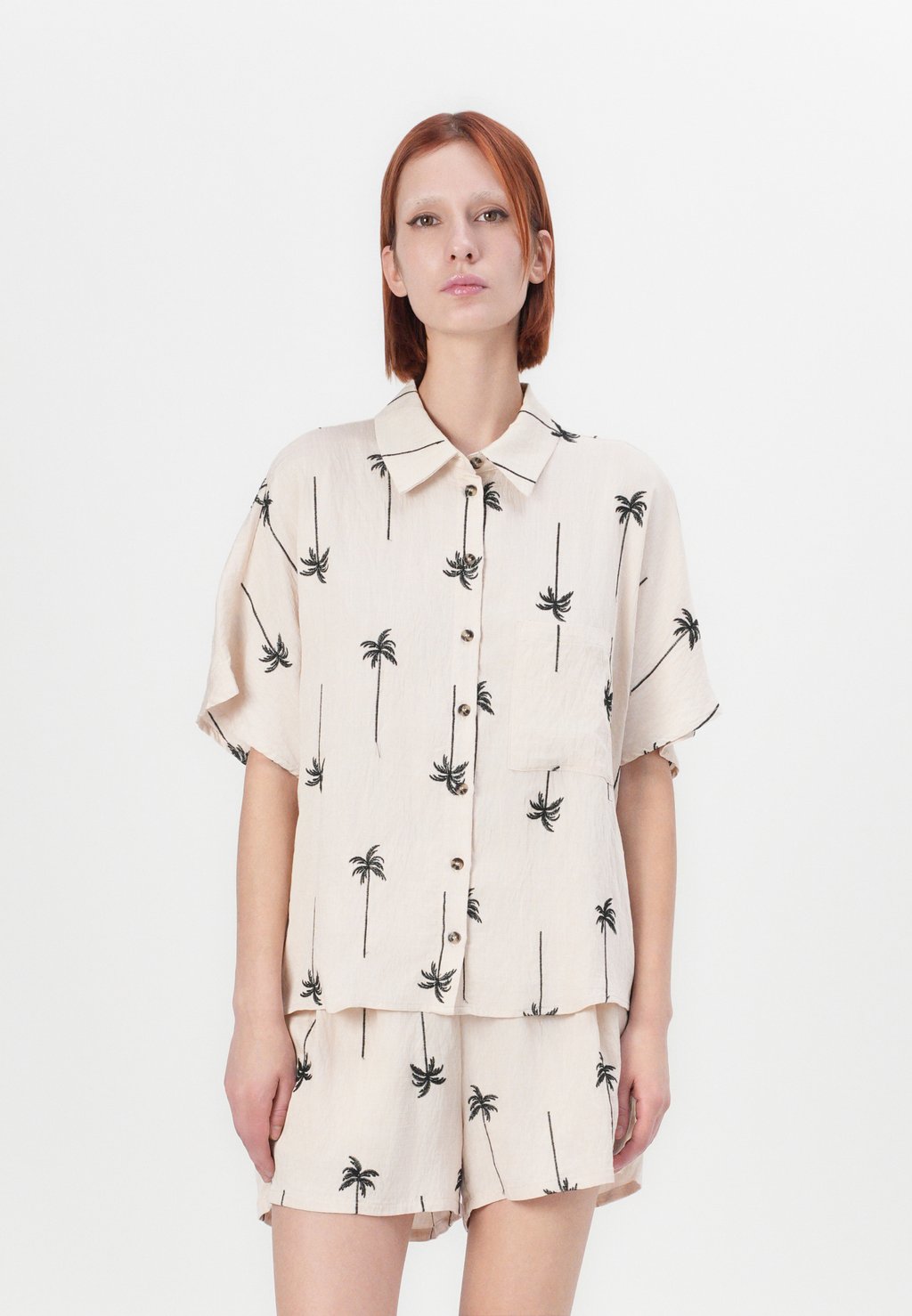 

Блузка на пуговицах NMPALMA BOXY SHIRT Noisy May, кремовый