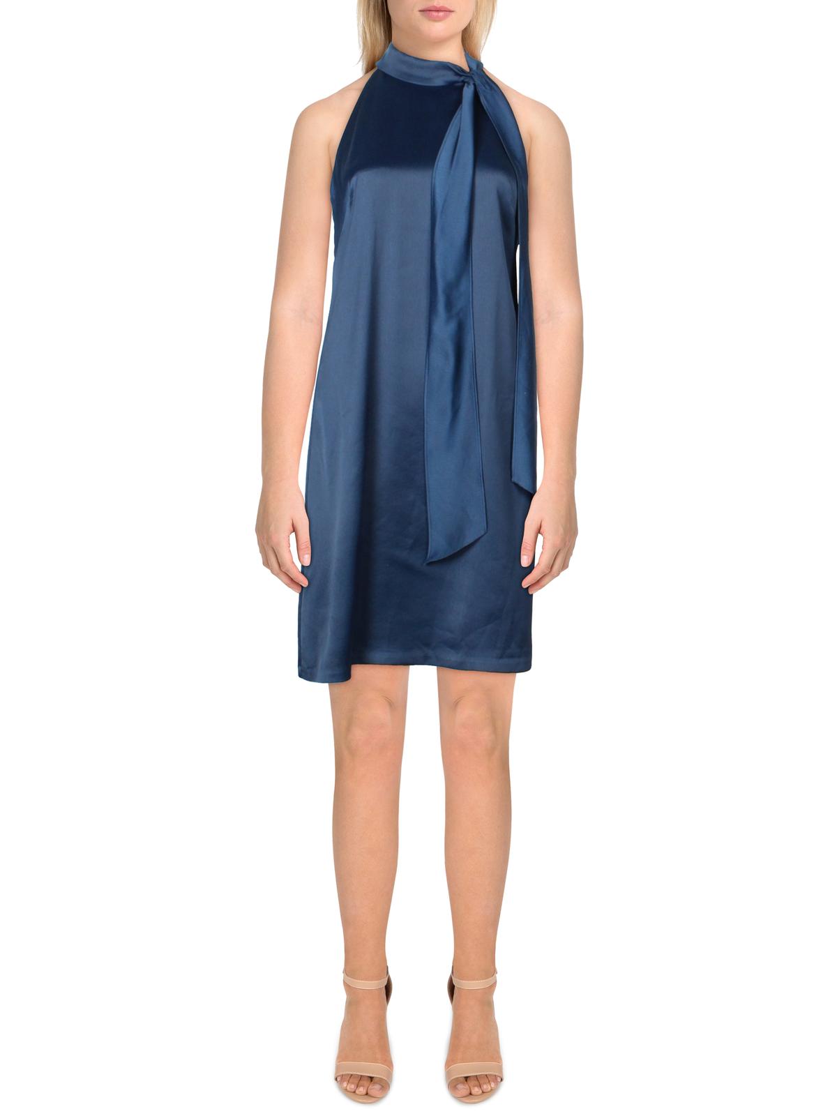 

Женское атласное мини-платье-футляр Vince Camuto, синий