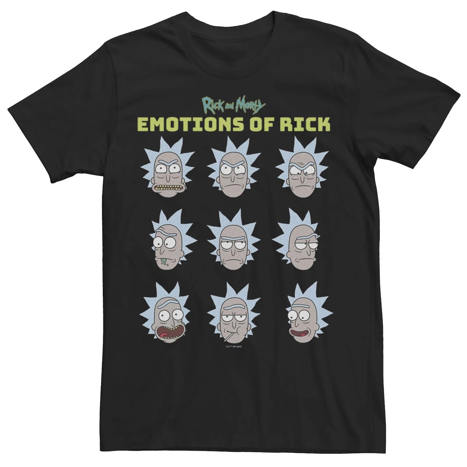 

Мужская футболка с портретом Rick & Morty Rick Sanchez Word Stack Licensed Character