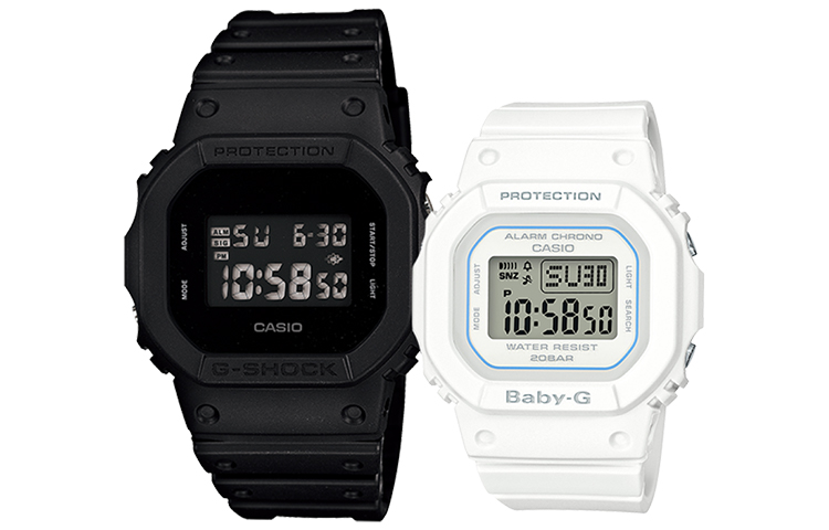 

CASIO Часы G-Shock Baby-G BGD560-7PR Black Watch, Black Dial+White Dial (Matching Pairs)