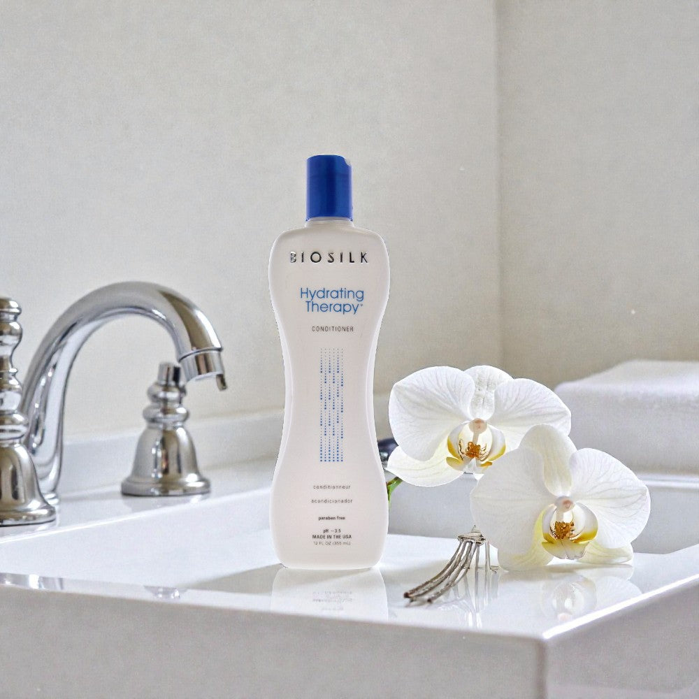 Увлажняющий кондиционер для волос Hydrating Therapy Conditioner от Biosilk для мужчин и женщин - 355 мл (12 унций), прозрачный — фото 2