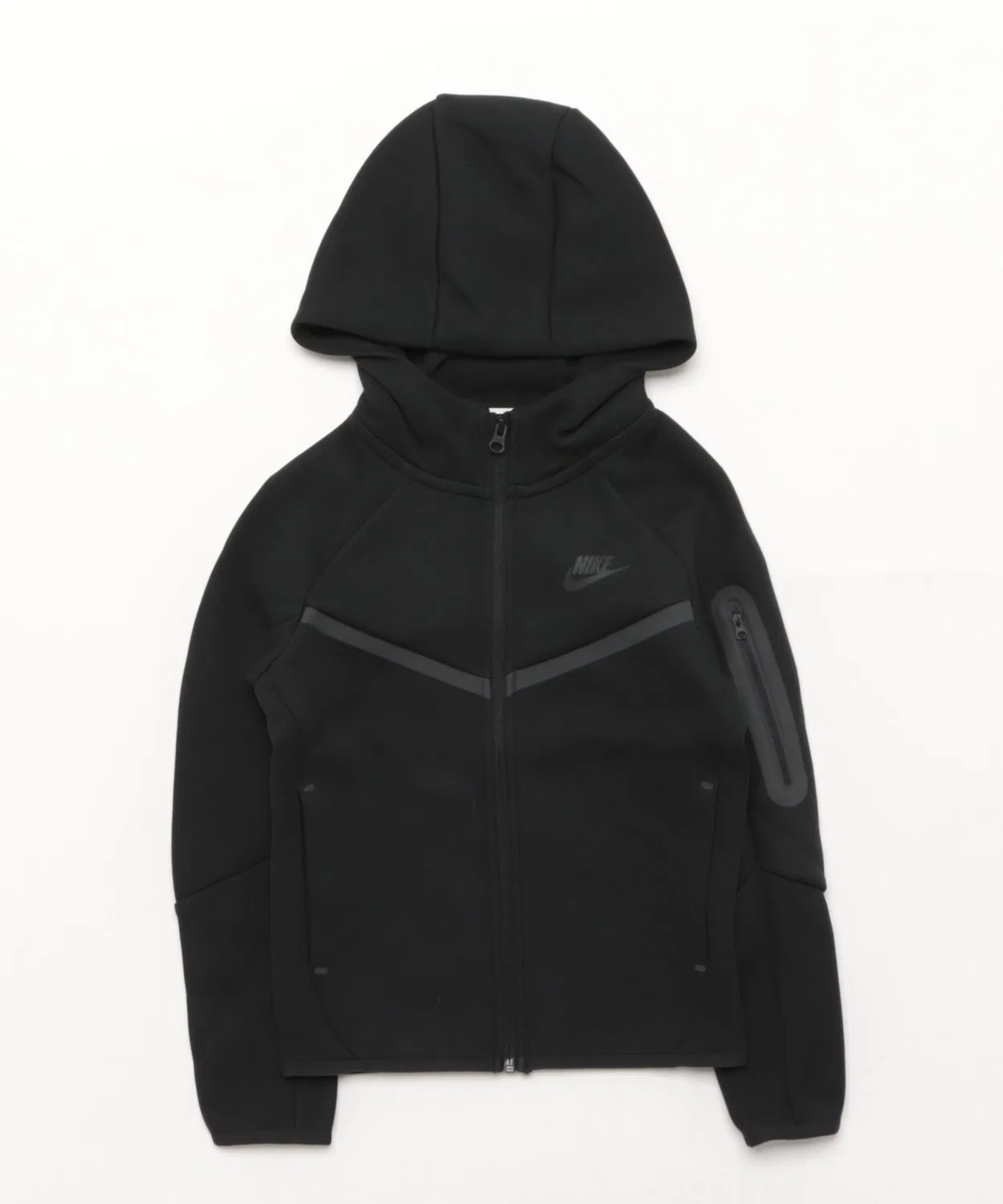Детская толстовка Nike Tech Fleece с капюшоном, чёрная