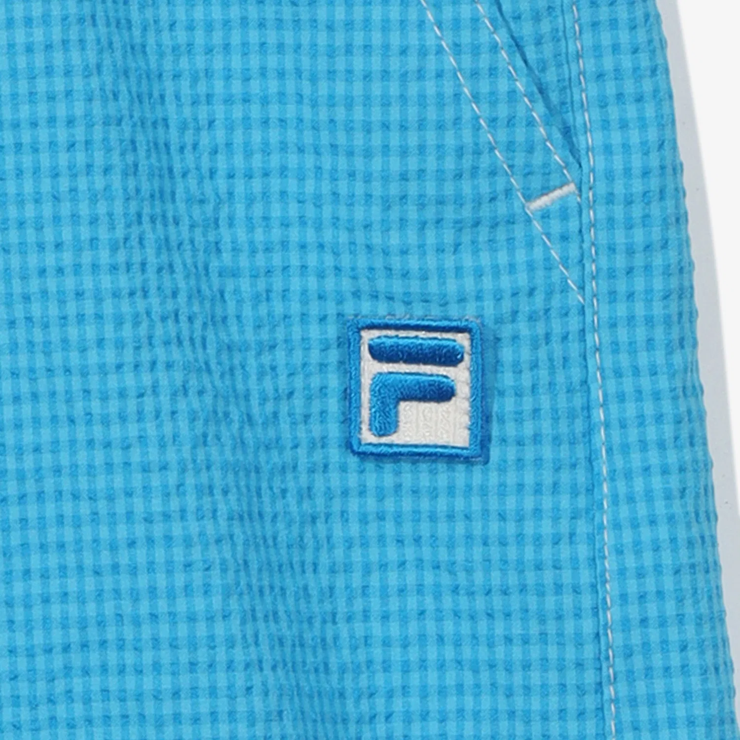 Детские шорты Nature Seersucker длиной 5/8 синие от Fila Kids — фото 3