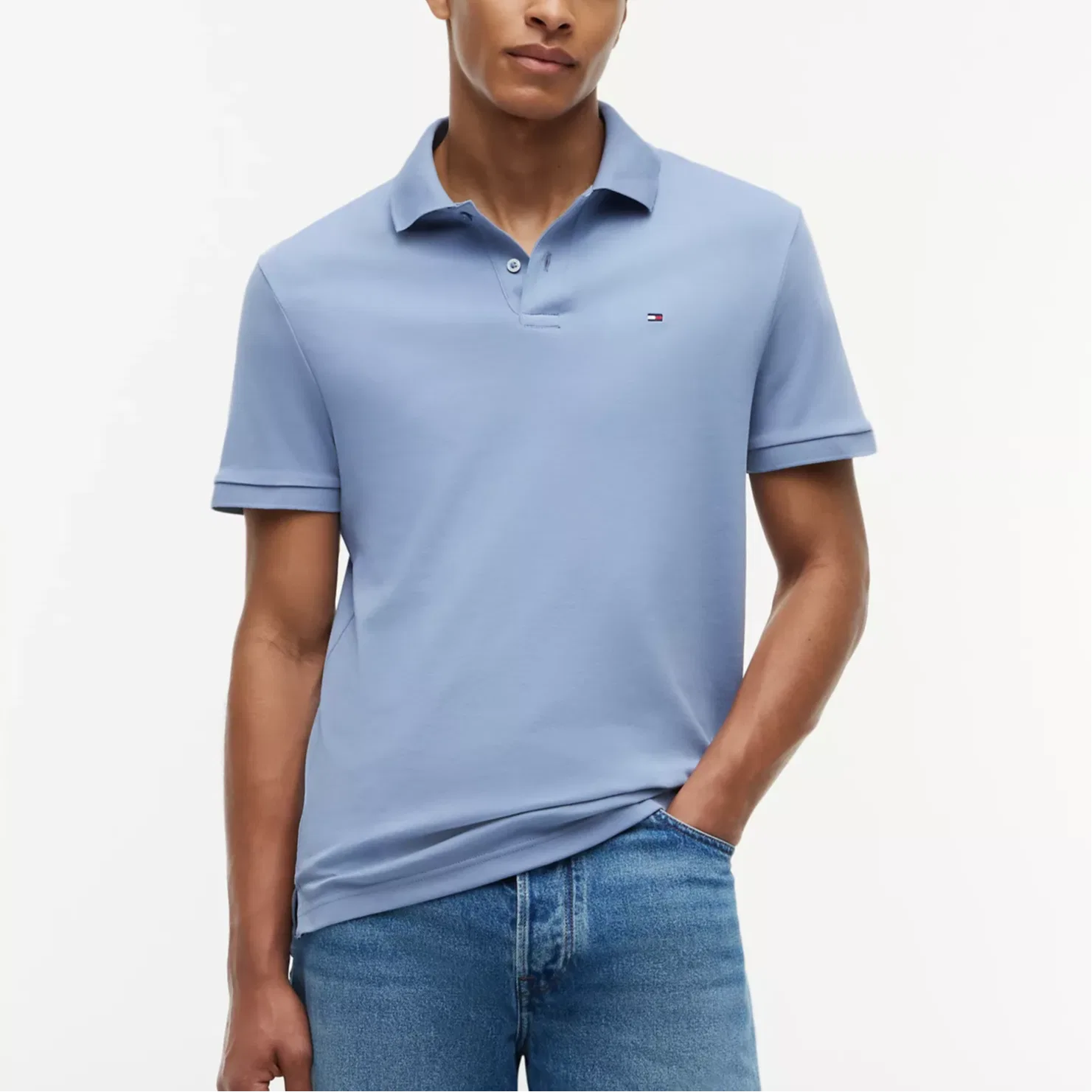Tommy Hilfiger Поло Томми Хилфигер мужское Refreshing Blue — фото 4