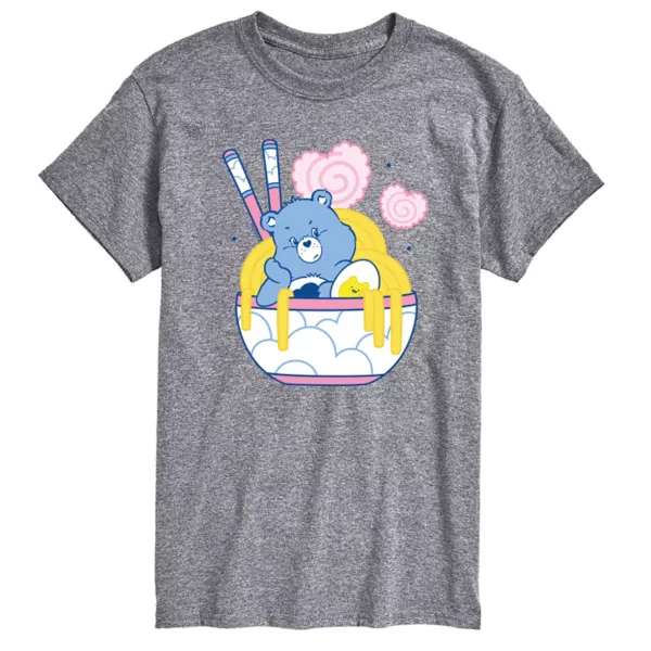 

Мужская футболка с рисунком медведей Care Bears Grumpy Ramen Bowl Licensed Character, серый