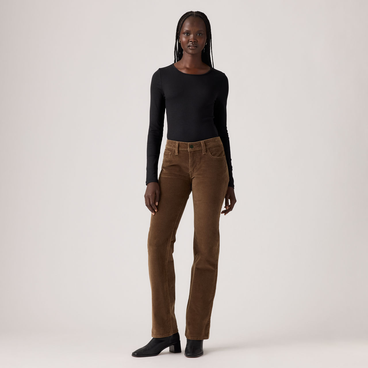 Женские вельветовые брюки Superlow Bootcut Levi's, Carafe - Brown — фото 2