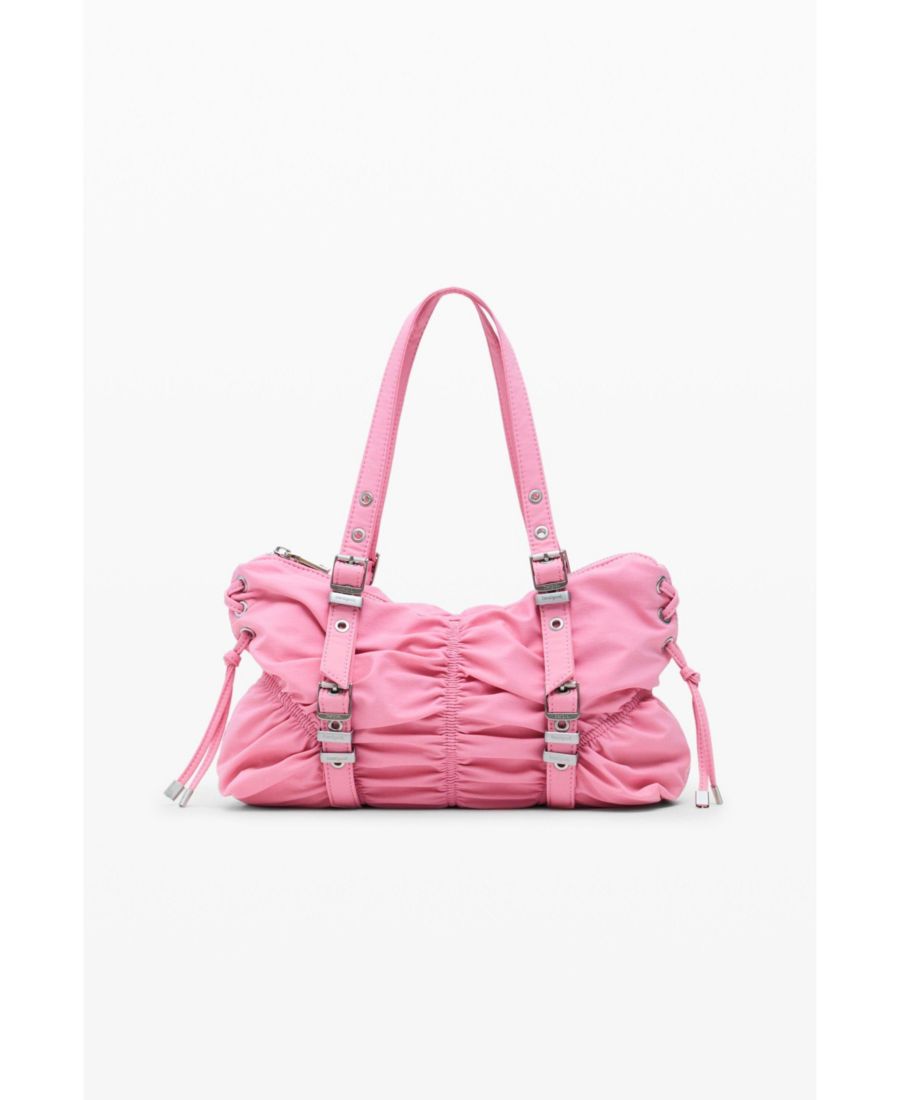 

Женская нейлоновая сумка среднего размера с пряжками Desigual, Pink