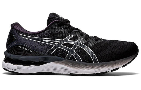 Кроссовки гель нимбус 23 2е широкие Asics, черный — фото 2