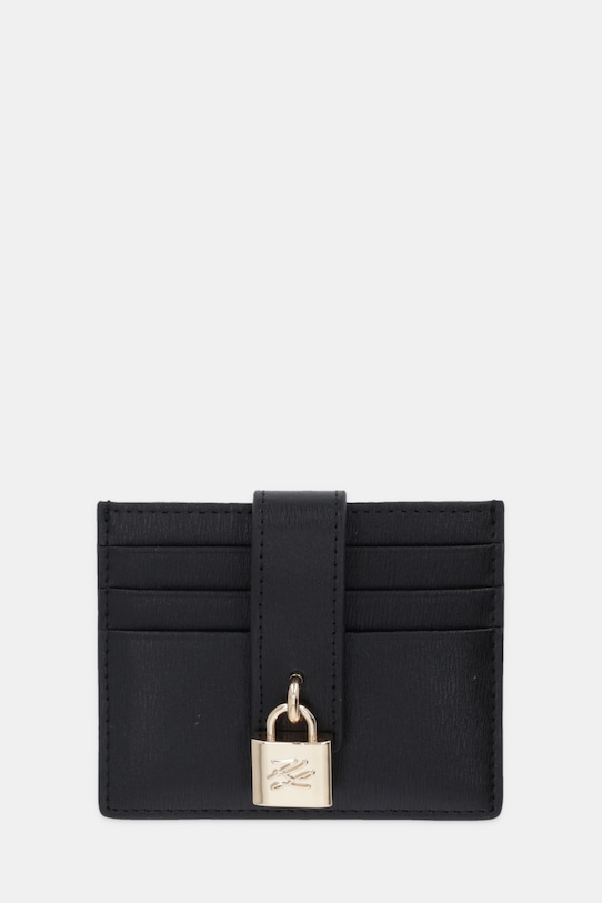 

Кожаный футляр для карт K/AUTOGRAPH Karl Lagerfeld, черный