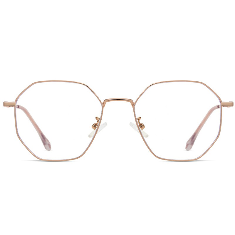 

BOELEO Оправы для очков из сплава неправильной формы унисекс, Rose Gold