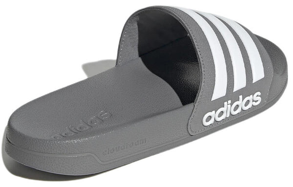 Тапочки adilette shower slides cozy wear-resistant gray slippers 'gray white' Adidas, серый — фото 4