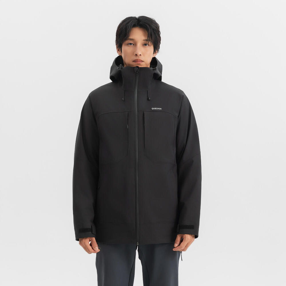 

Мужская треккинговая куртка-трансформер 3 в 1 с утеплением из гусиного пуха Quechua MH900 черная