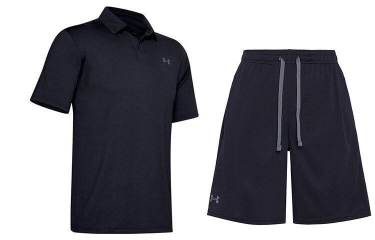 

Мужская повседневная спортивная одежда Under Armour, цвет Black and Black