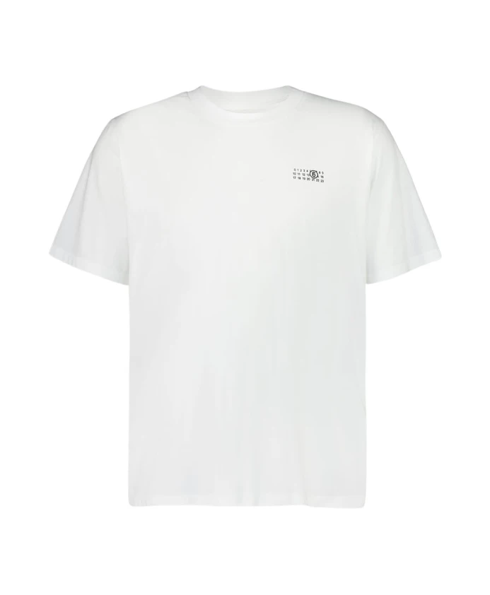 

Футболка с принтом "Имитация меха и настоящие ощущения" Mm6 Maison Margiela, белый