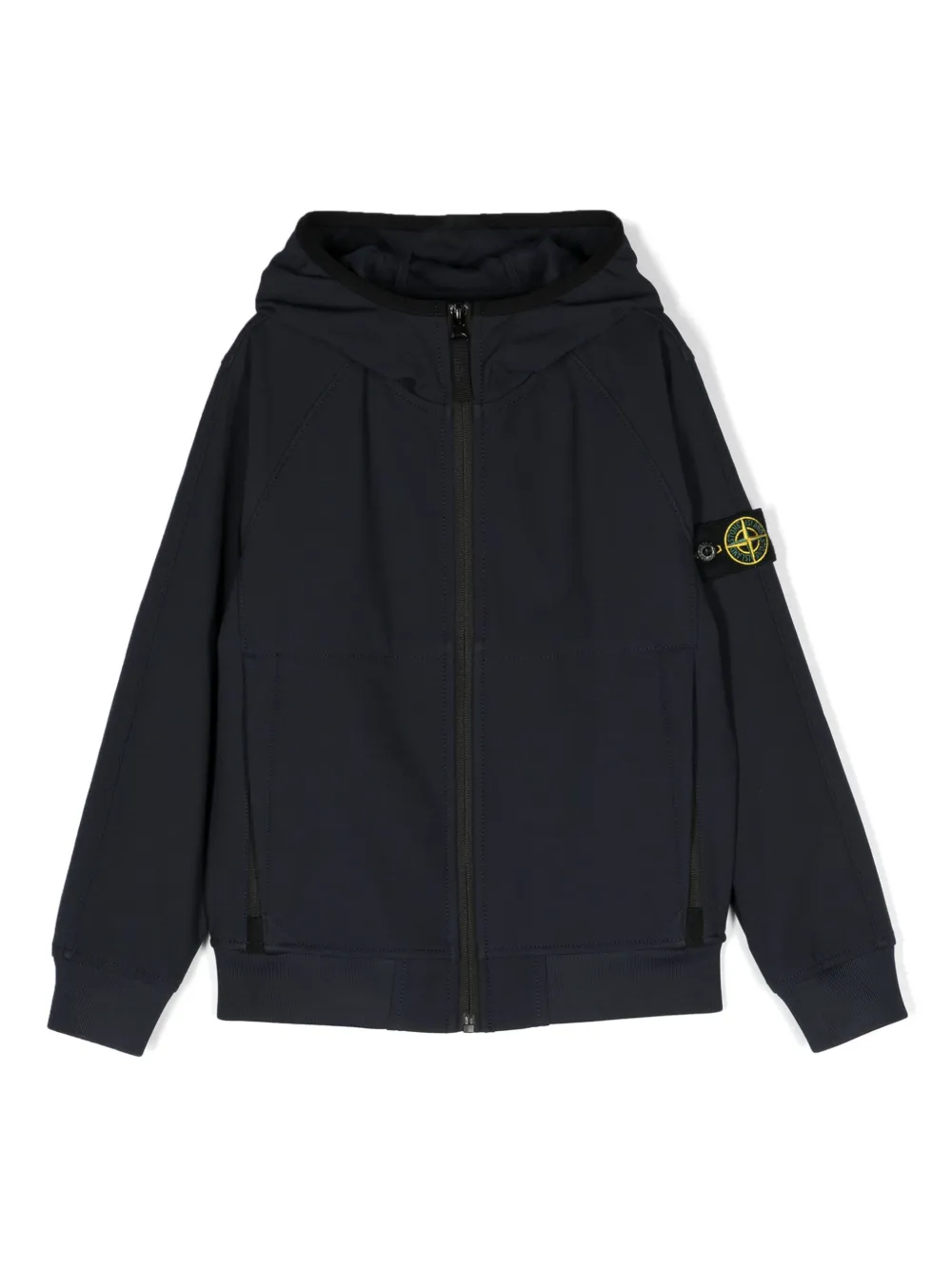 

Куртка на молнии с капюшоном Stone Island Junior, синий